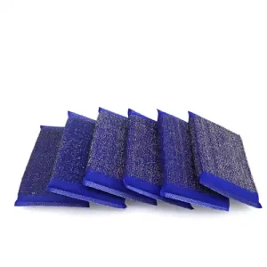 Estropajo de esponja y acero inox color azul